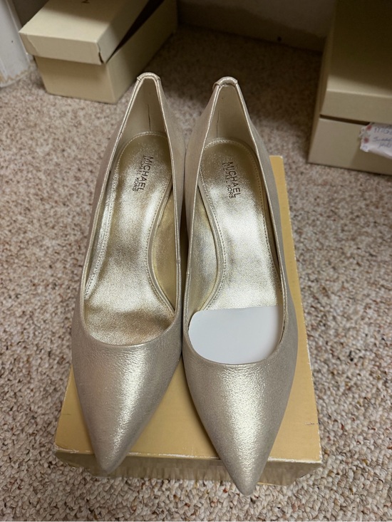 Michael Kors Shoes - Michael Kors Champagne Metallic Pointed-Toe Pumps